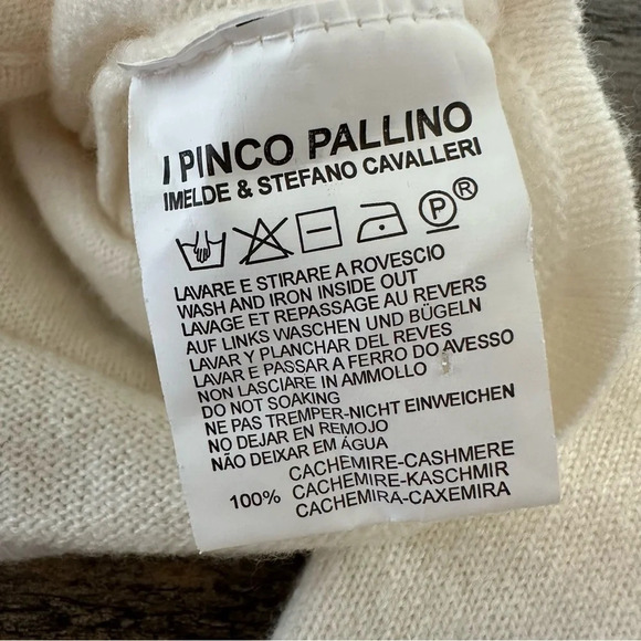 Designer I Pinco Pallino Baby Girls 100% Cashmere Wrap Sweater Cream Bow Wedding - Picture 6 of 7